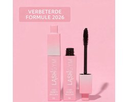 LASHGYM Flexibele Mascara met groeiserum - Lange Wimpers - Wimperserum - Wimpergroei - Voller - Dikker - Langer - Volume - Lengte - Gevoelige ogen - 4 weken Dikker - Waterbestendig - Conditioneert - Peptide - Wimper - Buigbaar - Borstel - Serum - Veg