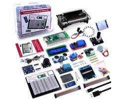 Golden crown - IoT Starter Kit - MicroPython Programmering Kit - Geschikt voor Beginners - Raspberry Pi Pico W - Inclusief Breadboard en LCD Display