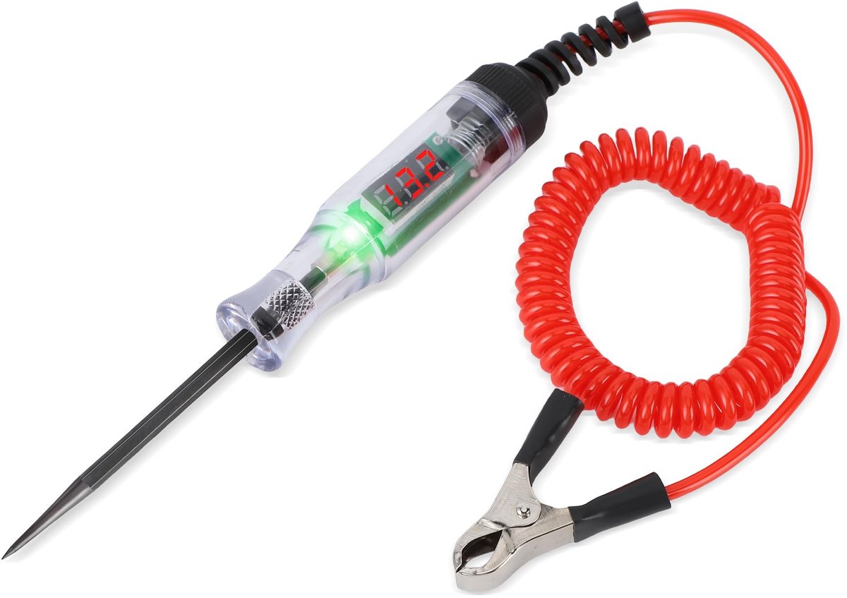 Store_8 - Elektrische stroomcircuittester - DC 6 V 12 V 24 V - Hoge veiligheid - Flexibele kabel - Isolatietester - Geschikt voor voertuigen - Comp...