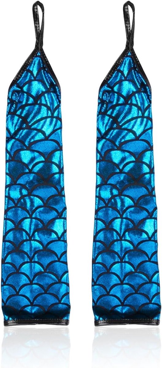 Creatieve Lange Vissen Schubben Handschoenen - 2 Pairs voor Rollenspel en Feestkostuums, Perfecte Accessoires voor Meisjes.