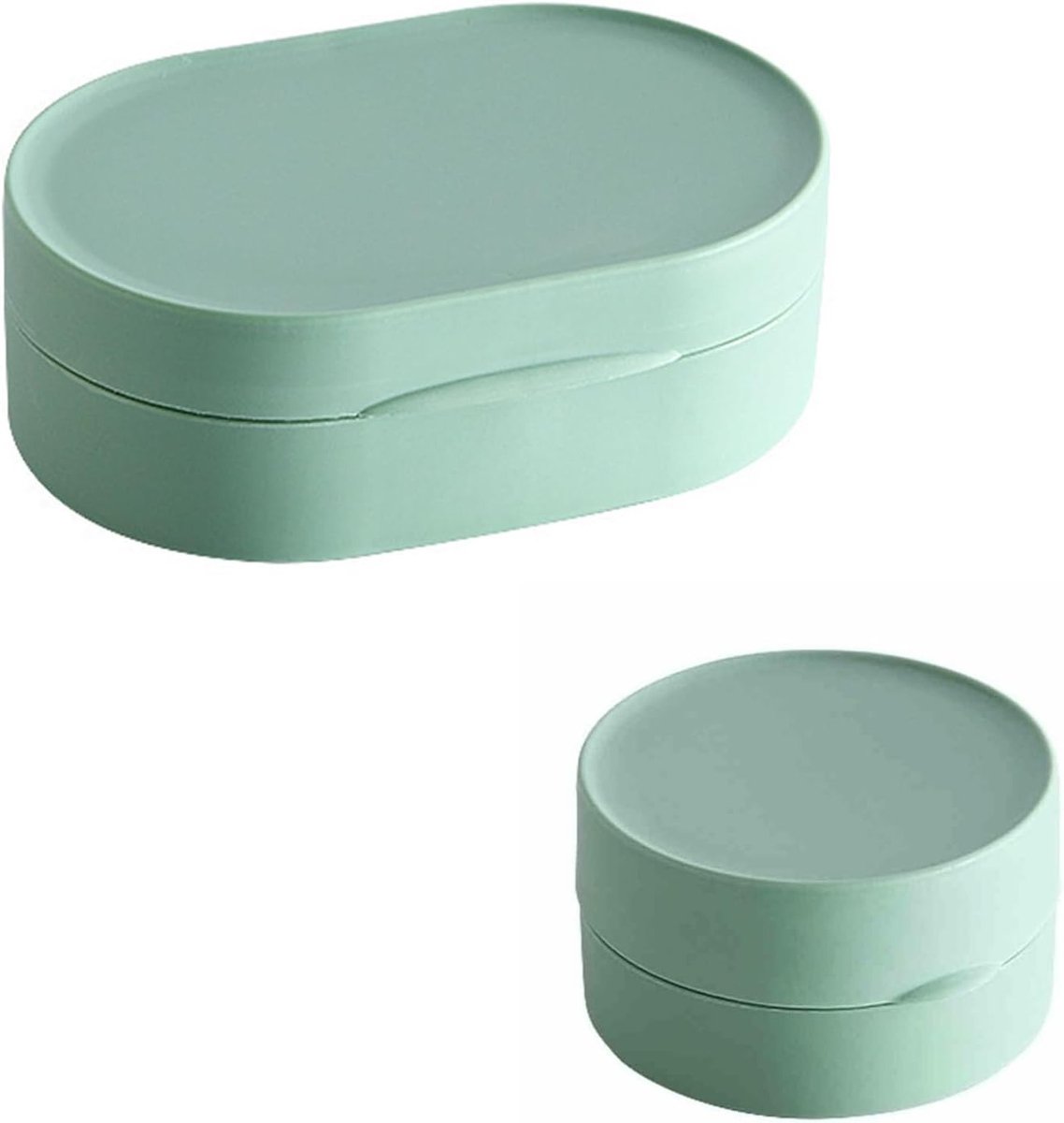 Duurzame Reiszeepdoos - 2 Stuks, Stevige Plastic Opbergdoos met Deksel voor Badkamer, School en Sportactiviteiten
