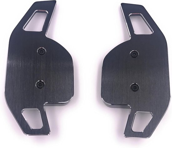 Schakelpeddel Verlenging - Paddles Aluminium - Sportief Rijden - Geborsteld Metaal - 2 Stuks - Zwart van Merkloos — afbeelding 2