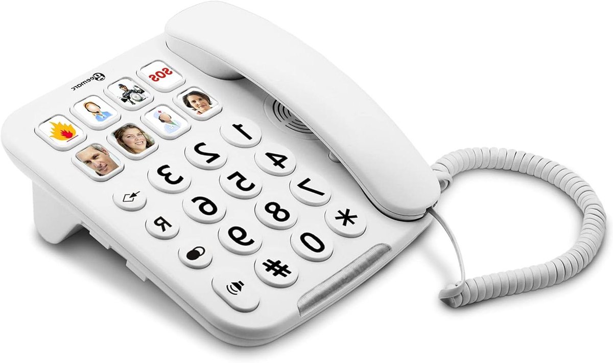 Vaste Telefoon - Seniorentelefoon Grote Knoppen - Duidelijk Communiceren - Versterkt Volume Foto Knoppen