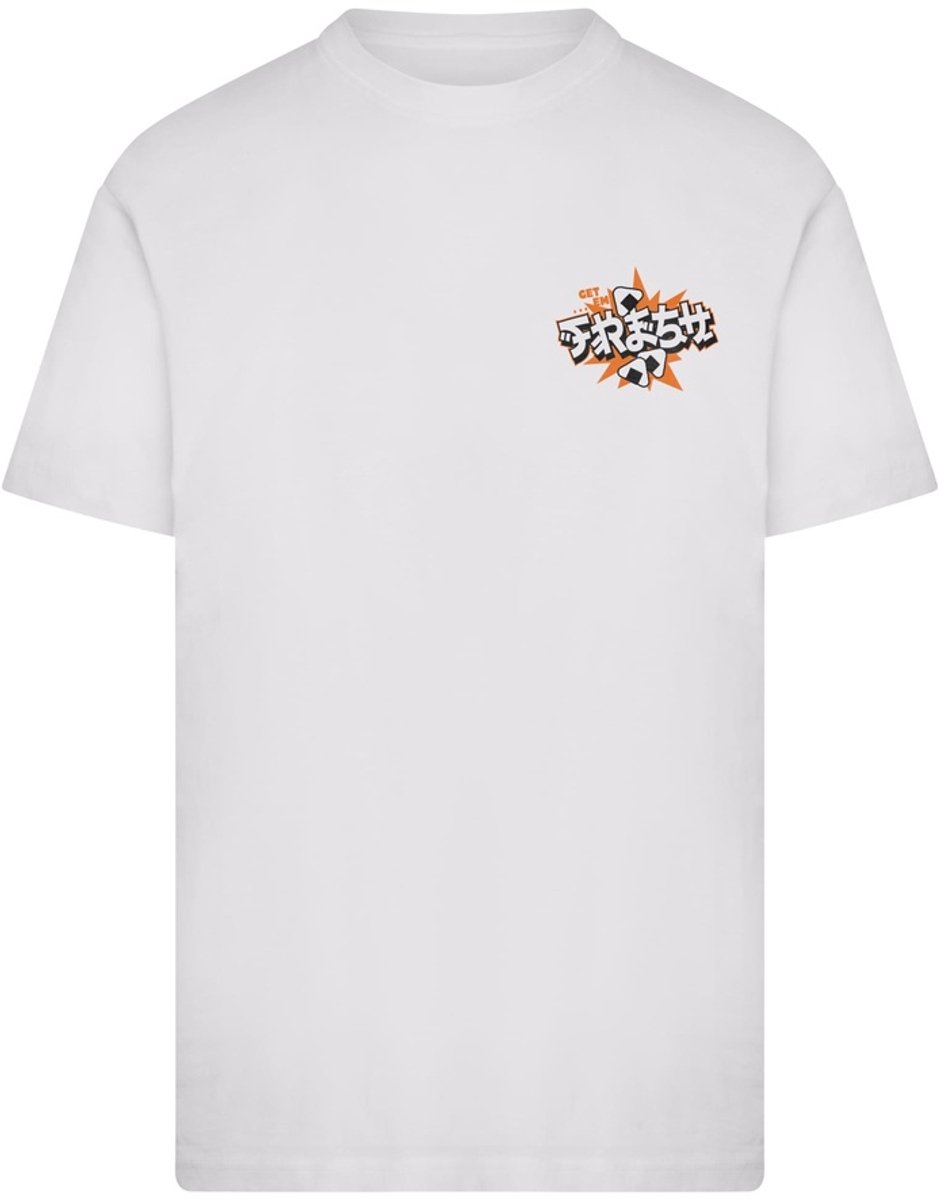 Mister Tee Monstrously Delicious Onigiri 2 Go Heren Tshirt 4XL Wit
