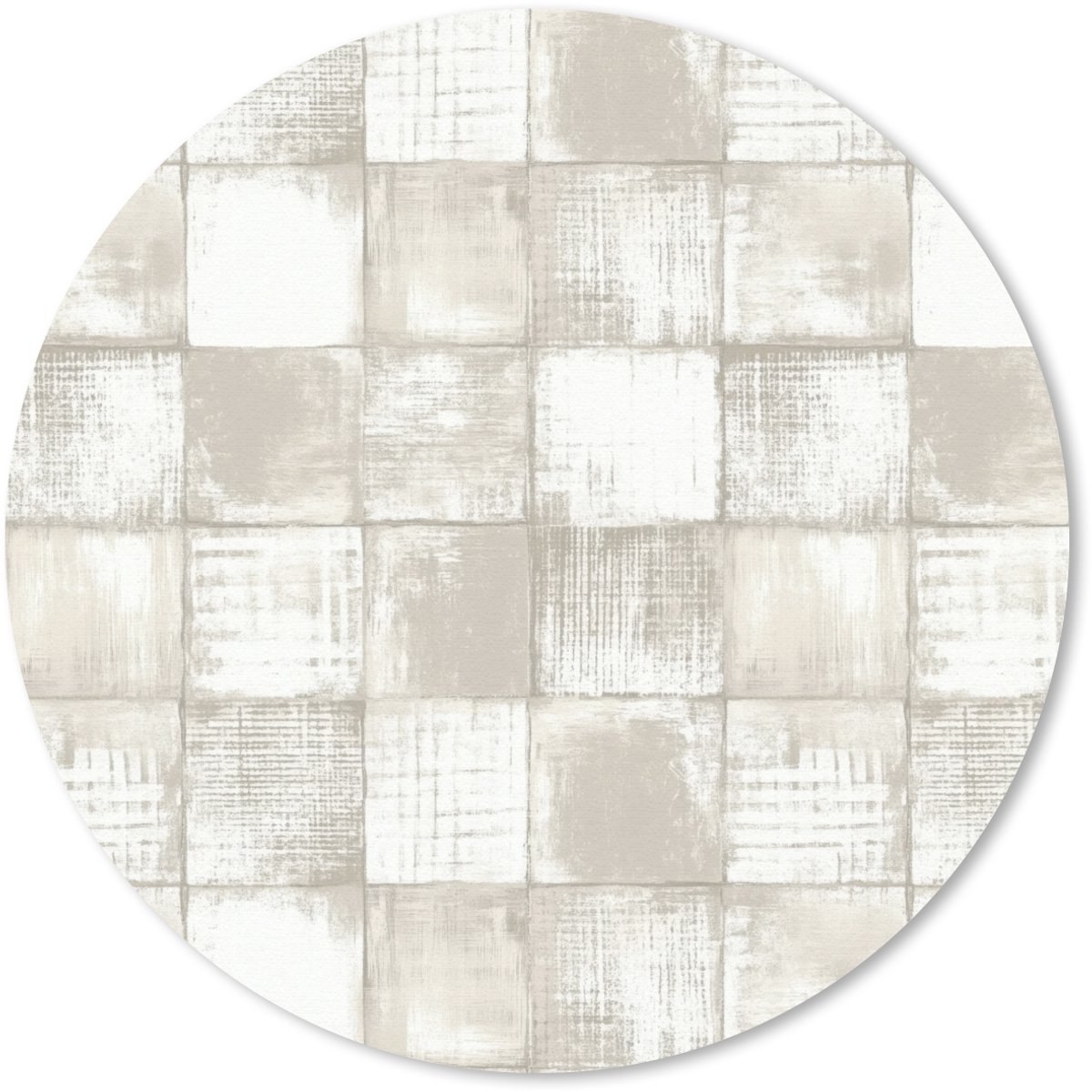 Muismat rond 20x20 cm - Mousepad Tegel - Patroon - Verweerd - Ronde muismatten