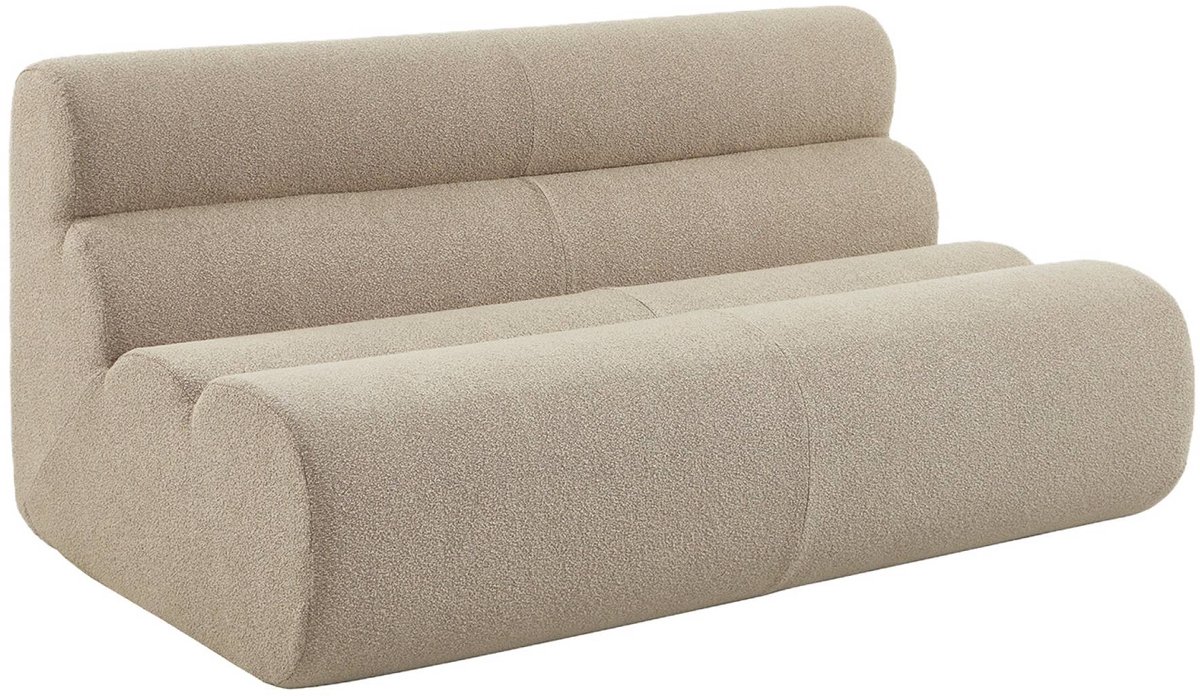 sweeek Getextureerde bouclé tweezits fauteuil - nova Beige