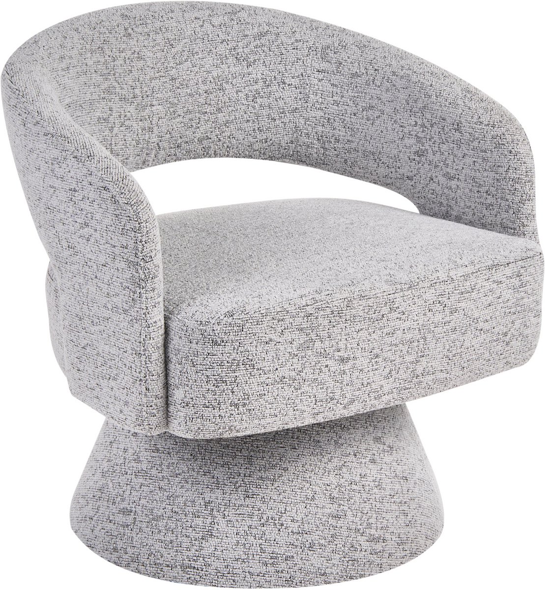 EIDAL - Draaifauteuil - Grijs - Polyester