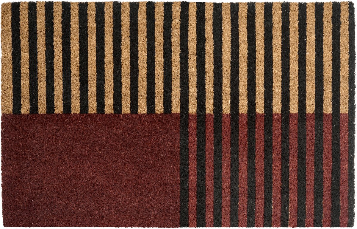 Beliani TUKSUK - Deurmat - Bruin/Beige - 50 x 80 cm - Kokos