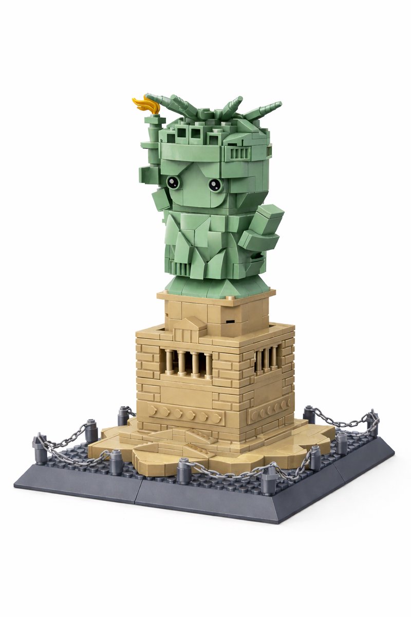 Statue of Liberty Bouwset – Mini Blokken Bouwpakket – Vrijheidsbeeld Model – Creatieve DIY Set voor Volwassenen & Kinderen