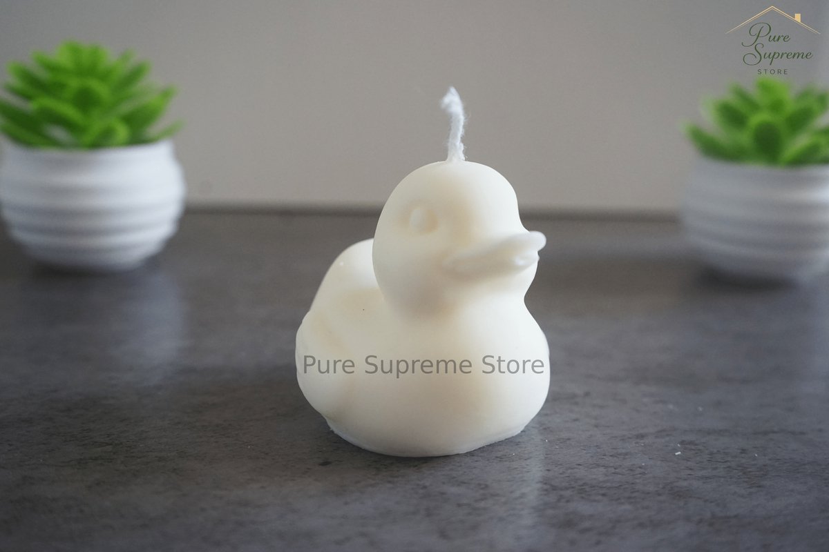 Pure Supreme Store Decoratie kaars badeendje | Wit | Handgemaakt
