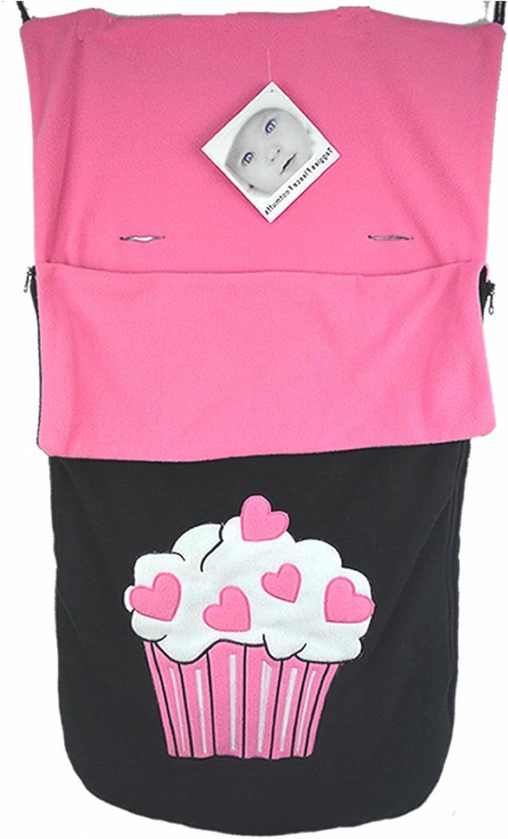 Voetenzak Kinderwagen - Baby deken - Warmte Buiten - Machinewasbaar Fleece - 48 x 39 cm - Cupcake
