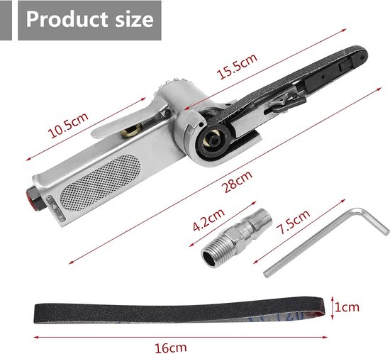 Mini Handmatige Haakse Slijper - Industri毛le Pneumatische Tool - Mini Lintschuurmachine - Geschikt voor Lassenplekken Slijpen - Braamverwijdering - Verkantingen en Coating Verwijdering van Merkloos	 — afbeelding 4