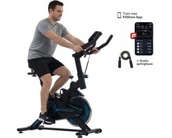 Zonovi Spinningfiets - Spinningbike - Fitness Fiets - Sprinter Bike - Indoor Cycle - Fietstrainer - Hometrainer - Incl. App - Trainingscomputer - Hartslagfunctie - Incl. Springtouw - Tablethouder - Bluetooth
