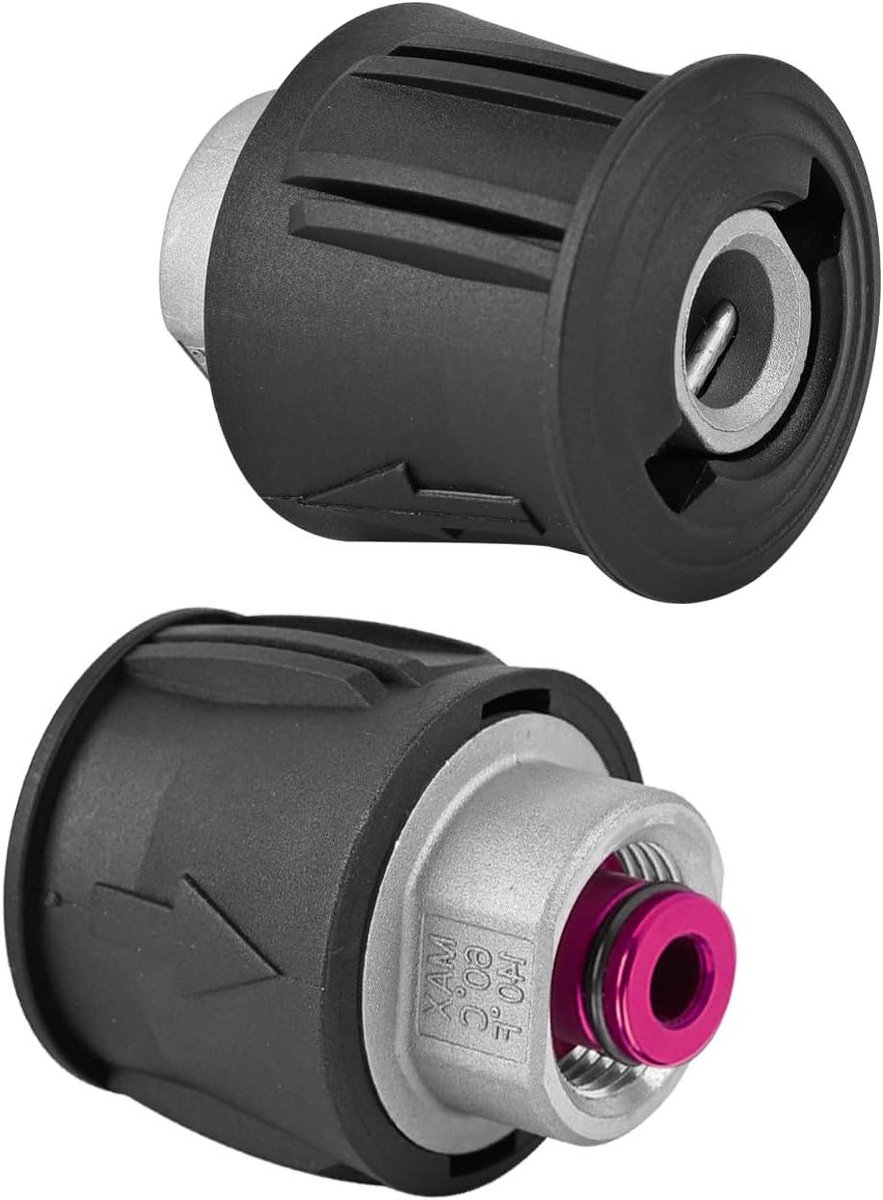 Hogedrukreiniger Adapter - Snelle Koppeling - Efficiënt Reinigen - Aluminium Constructie - M22 14MM - Zilverkleurig
