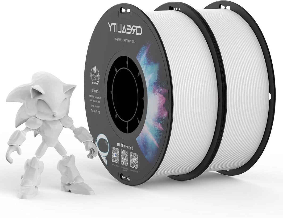 3D Printer Filament - PETG Draad - Duurzame Prints Maken - Hoge Maatnauwkeurigheid - 2 kg Spoel - Wit