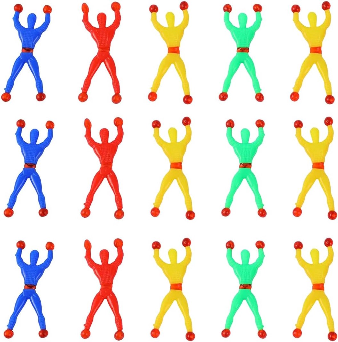 15pcs Kids Climbing Raamstickers - Kleurige Elastische Feeststickers - Speelgoedstickers voor Kinderen - Cadeaus voor Jongens en Meisjes