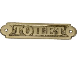 Deurbordje "Toilet" (messing) - 14,5cm x 3cm