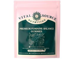 Vitals Balans Gummies- Vital Source Nutrition - Intieme Balans - Voor Vrouwen - Ananas Gummies - Feminine Balans Gummies - Vegan 60 Gummies - 30 Porties
