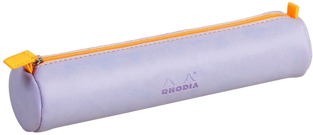 Rhodia Etui - Zachte Schooletui - Kunstleer - Rond - 5x21,5 cm - Lila Paars