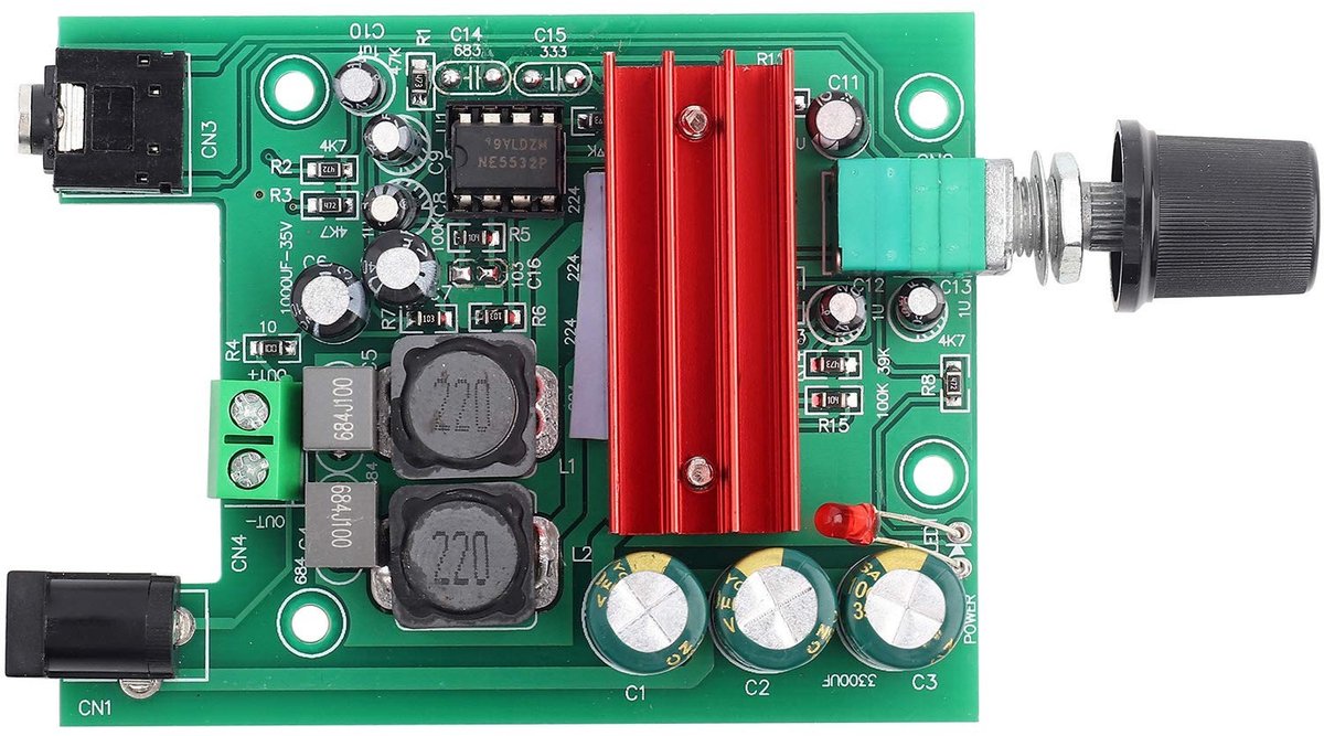 Allecto - TPA3116 - Digitale Mono Versterker - Krachtige Subwoofer - 8-25VDC - Audio Versterker - Perfect voor Thuisgebruik - Compact Ontwerp