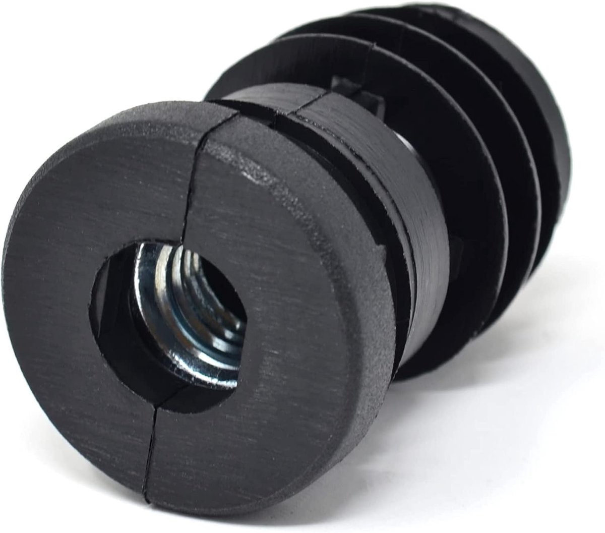 VT Goods - Schroefdraadstop - Ronde Buis - Hoogwaardig en Robuust - Zwart - M5 Draad - Ideaal voor Buizen van 18 mm - 4 Stuks