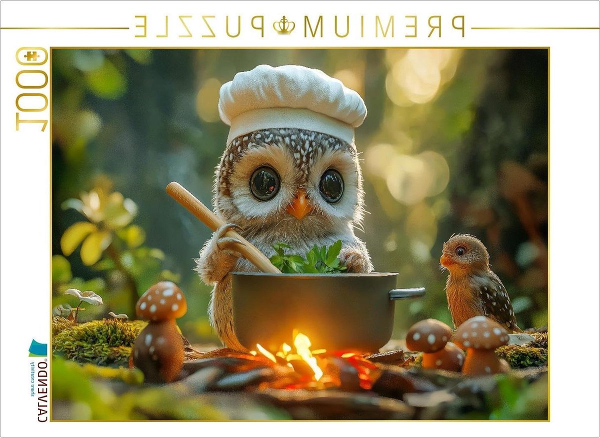 Puzzel 1000 Stukjes - Fotopuzzel Dieren - Ontspannend Leggen - Gedetailleerd Bosbeeld - 64 x 48 cm - Multicolor