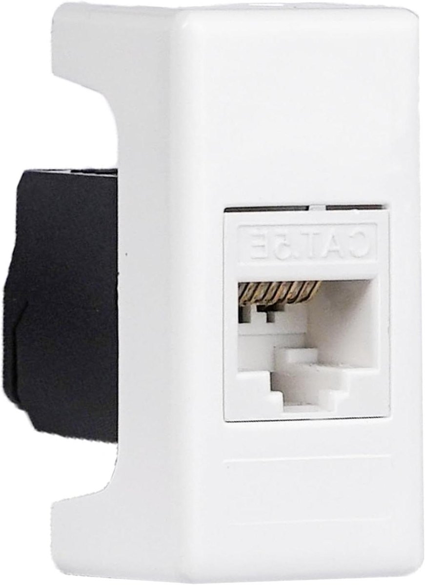 RJ45 Datadoos - Netwerk Connector - Snel Netwerk Aanleggen - Gereedschapsloos Krimpen - CAT.5e - Wit