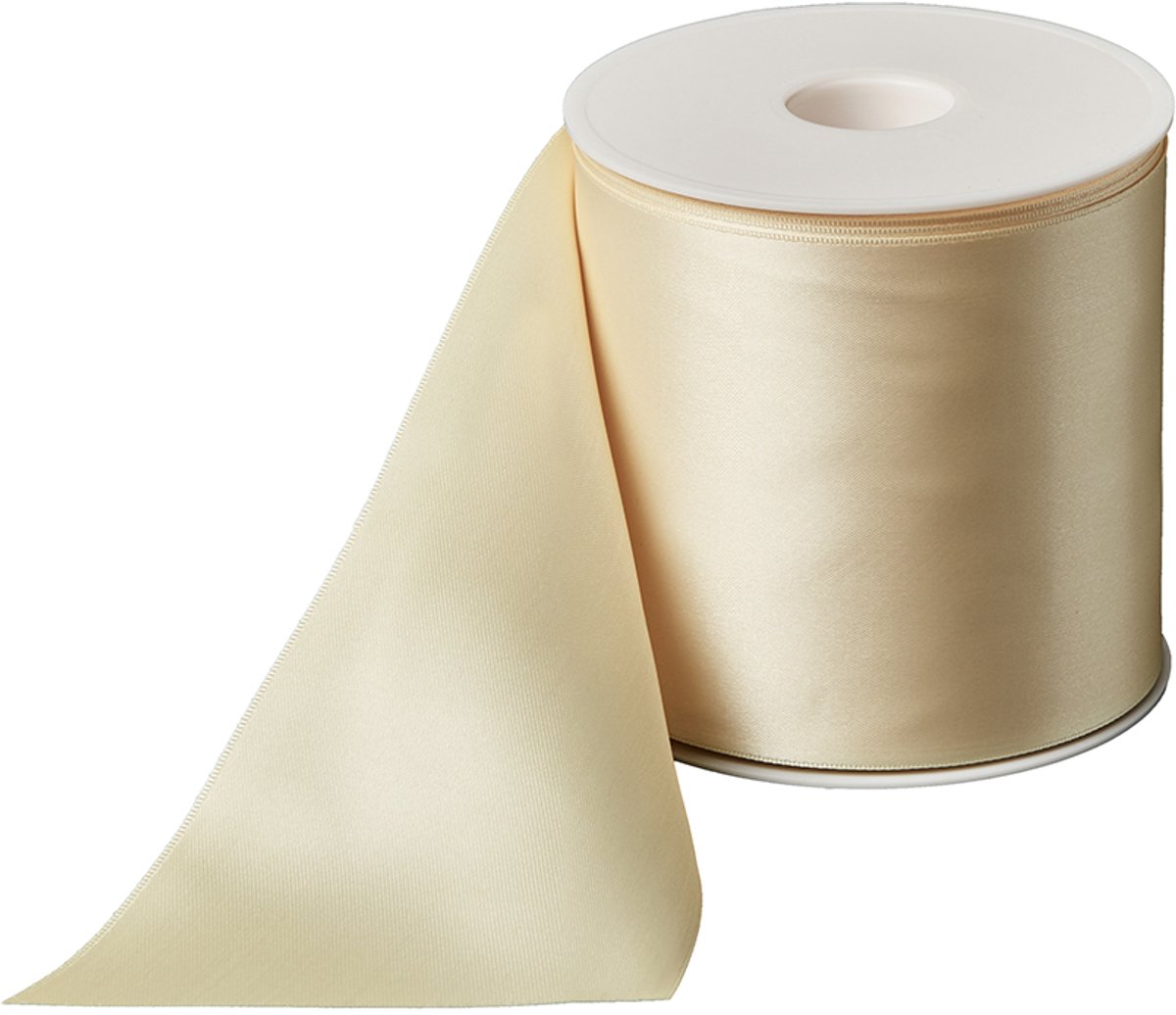 Rouwlint / sherp 100 MM luxe polyester kleur sekt (15) rol 25 meter