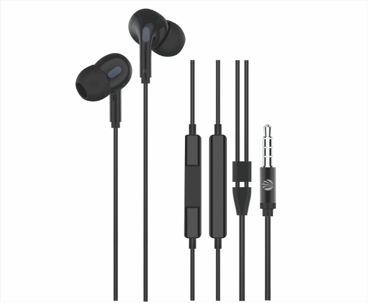 MG DS300 Stereo Earphones HiFi 3.5MM Port - Heavey Bass - Zwart