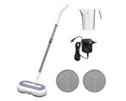Vapore Elektrische Dweil Draadloos - 150×150 RPM Dual Rotatie - 40 min Accu - LED Verlichting - Vloerreiniger - Alle Harde Vloeren - Stil 77.5 dB - Dweilsysteem met Spray