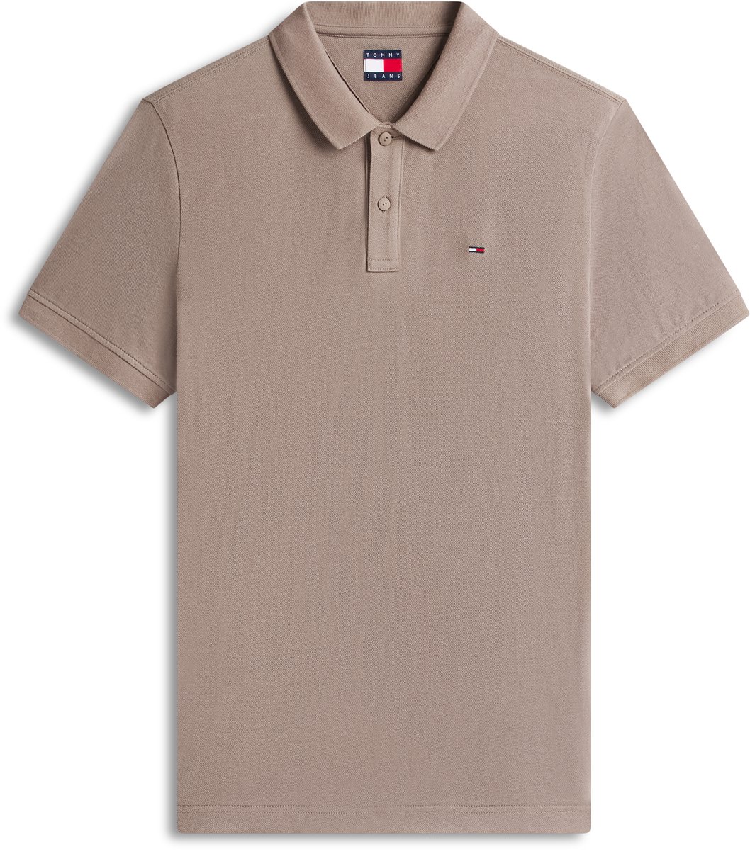 Tommy Jeans Poloshirt Tjm Slim Placket Pol Dm0dm20676 Pkd Ivy Mink Mannen Taupe