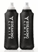 Breaking Limits Soft Flask 500 ML - 2 Pièces - Gourde d'eau Pliable - Flexible & Compacte - Gourde de Course