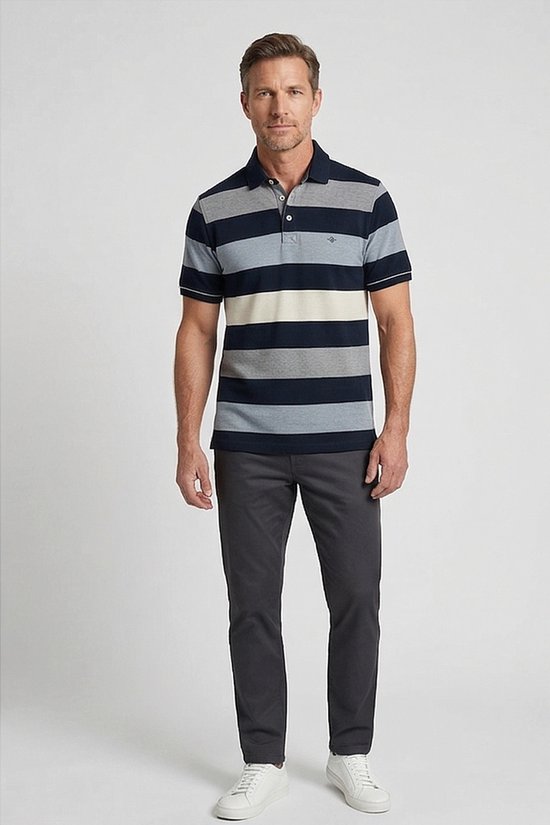 Baileys – Heren – Poloshirt – Gestreept – Korte mouwen - Polo – 615200-650