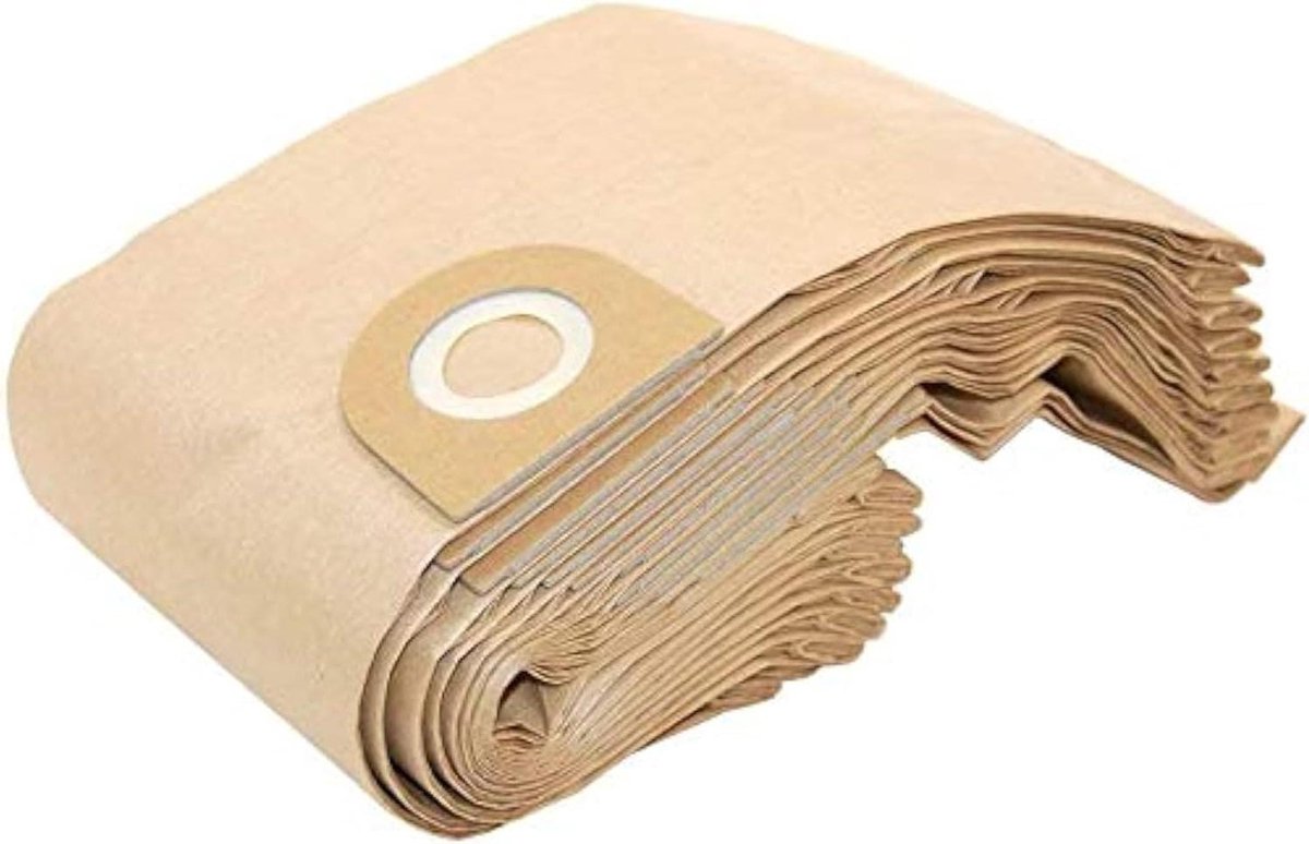 Stofzuigerzakken Papier - Cilinderzakken - Thuis en kantoor - Dubbel gefilterd - 10 stuks - Bruin