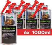 Lindemann Total Care Petrol 1000ml (6-pack) - Alles-in-één Benzine Reiniger Auto - Motor Reiniger Benzine - Benzine additief - Motorreiniger Complete Reiniging Brandstofsysteem