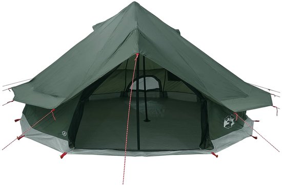 vidaXL - Tipi - Tent - Leger - Groen - 700 - x - 700 - x - 395 - cm - Polyester - en - Staal van Vidaxl — afbeelding 5