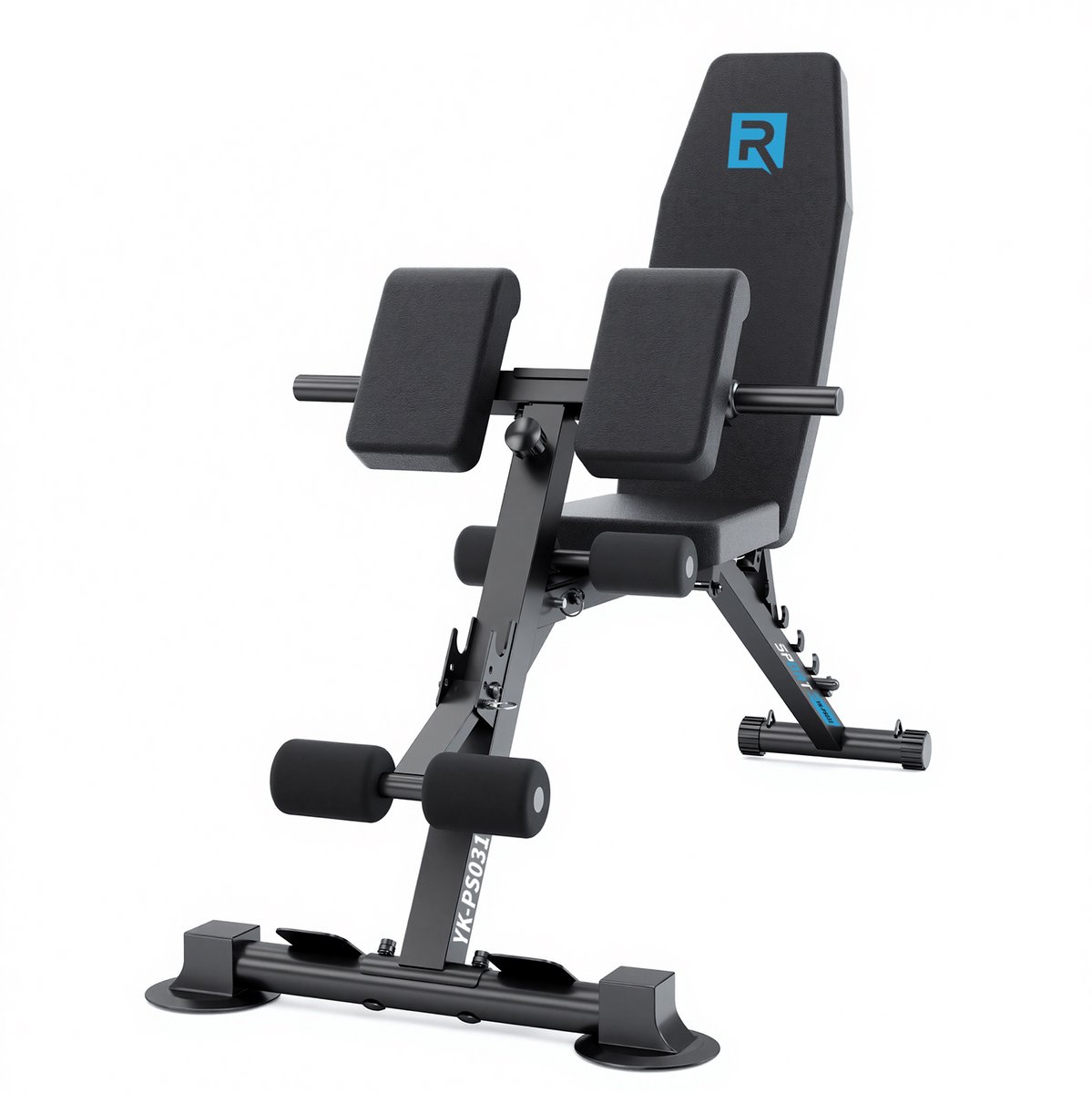 YEE RUN - Fitnessbank - Verstelbare Rugleuning - Inklapbaar - Fitness Bank - Halterbank - Bench Press Bank - Trainingsbank - Geschikt voor gezinsgebruik - Plat/Schuin/Aflopend/Verticaal voor Full Body Training