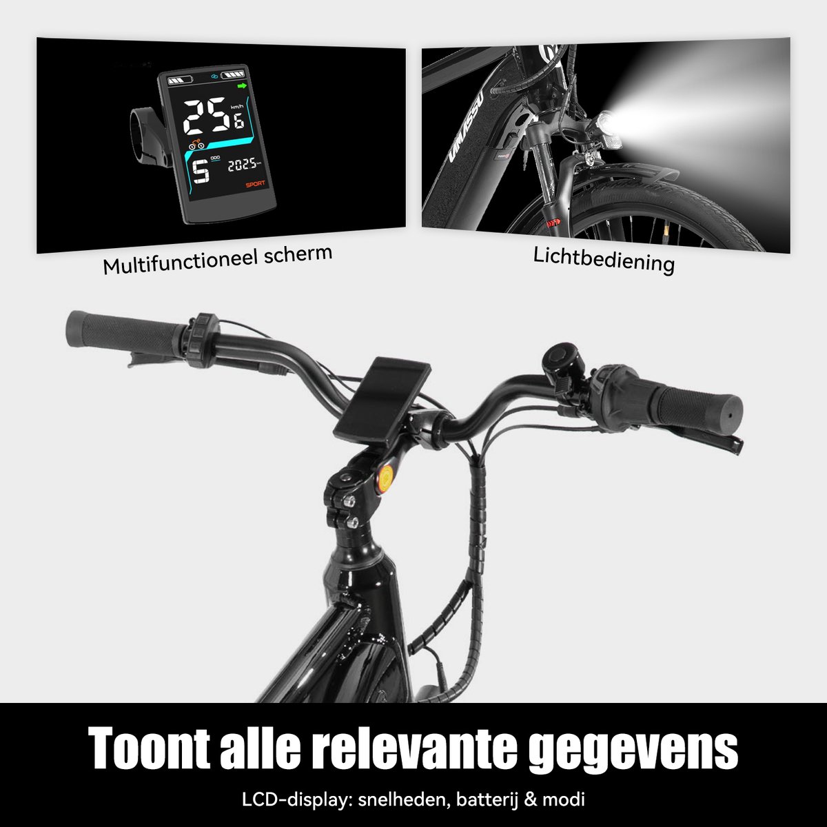HILAND Allanton Elektrische Mountainbike 27,5 inch – E-MTB Unisex met Hydraulische Schijfremmen – 250W Motor – 36V 10.4Ah Accu – 7 Versnellingen thumbnail 3