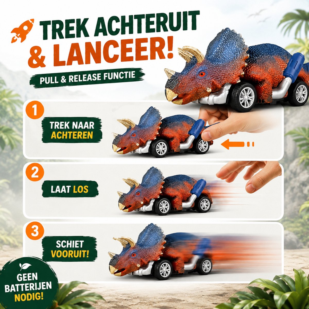 Dinosaurus auto speelgoed jongens 6st - Jurassic Speelgoed autos jongens speelfiguren - Peuter speelgoed 1 jaar Kleuter speelgoed 2 jaar - Dino speelgoed auto Dinosaurus speelgoed 3 jaar kinderen - Jongens speelgoed 4 jaar - Meisjes speelgoed 5 jaar — afbeelding 2