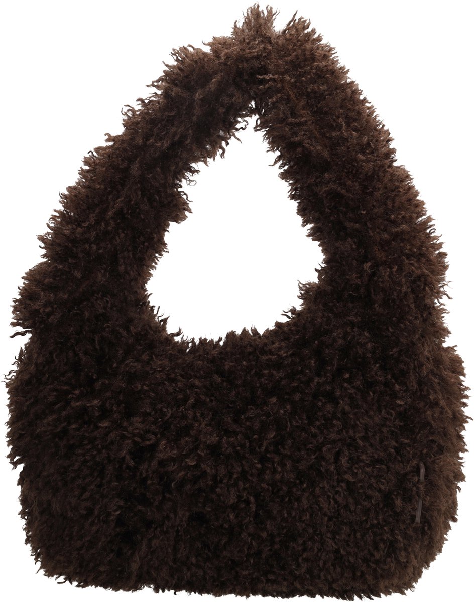 Beagles El Rio Handtas - Fluffy Tas - Schoudertas - Verstelbare Schouderband - Dames - Crossbody - Donkerbruin