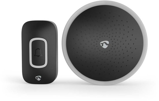 Nedis Draadloze Deurbelset - Batterij Gevoed - 4.5 V DC - 1x CR2032 - Volume: 80 dB - Signaalbereik: 150 m - 60 melodieën - 1 Ontvanger - Zwart — afbeelding 4