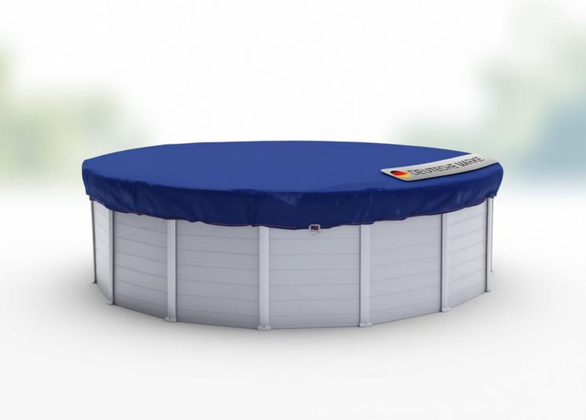 ElleMooi Winter Zwembad Cover Rond 200g/m2 voor Poolsize 460-500 cm Dekbedovertrek ø 560 cm Blauw