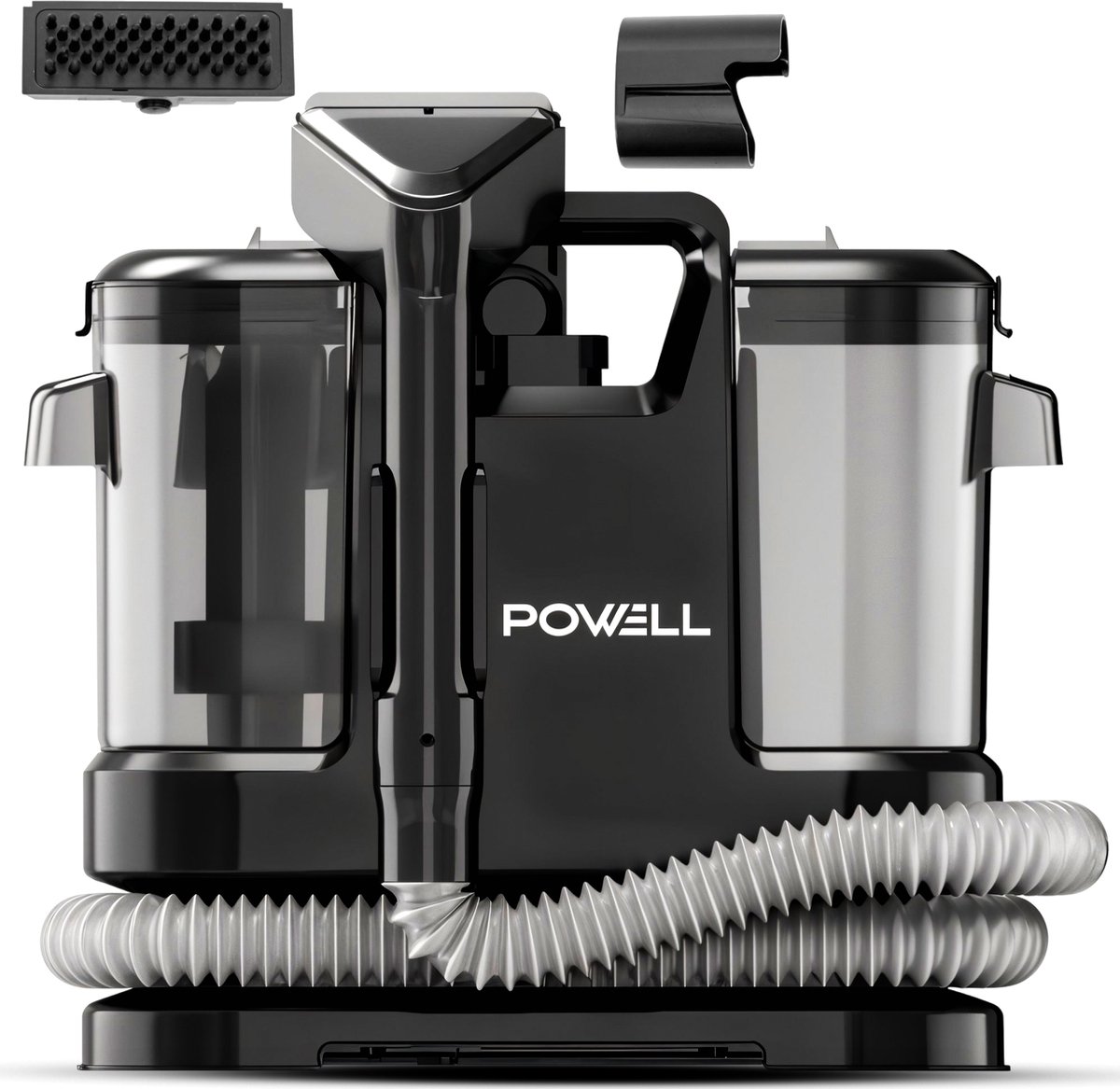 Powell Tapijtreiniger - Vlekkenreiniger - Bank Reiniger - Meubelreiniger - Tapijtreiniger Stofzuiger - Reinigingsmachine - Tapijt Reiniger - 600 Watt - Zwart