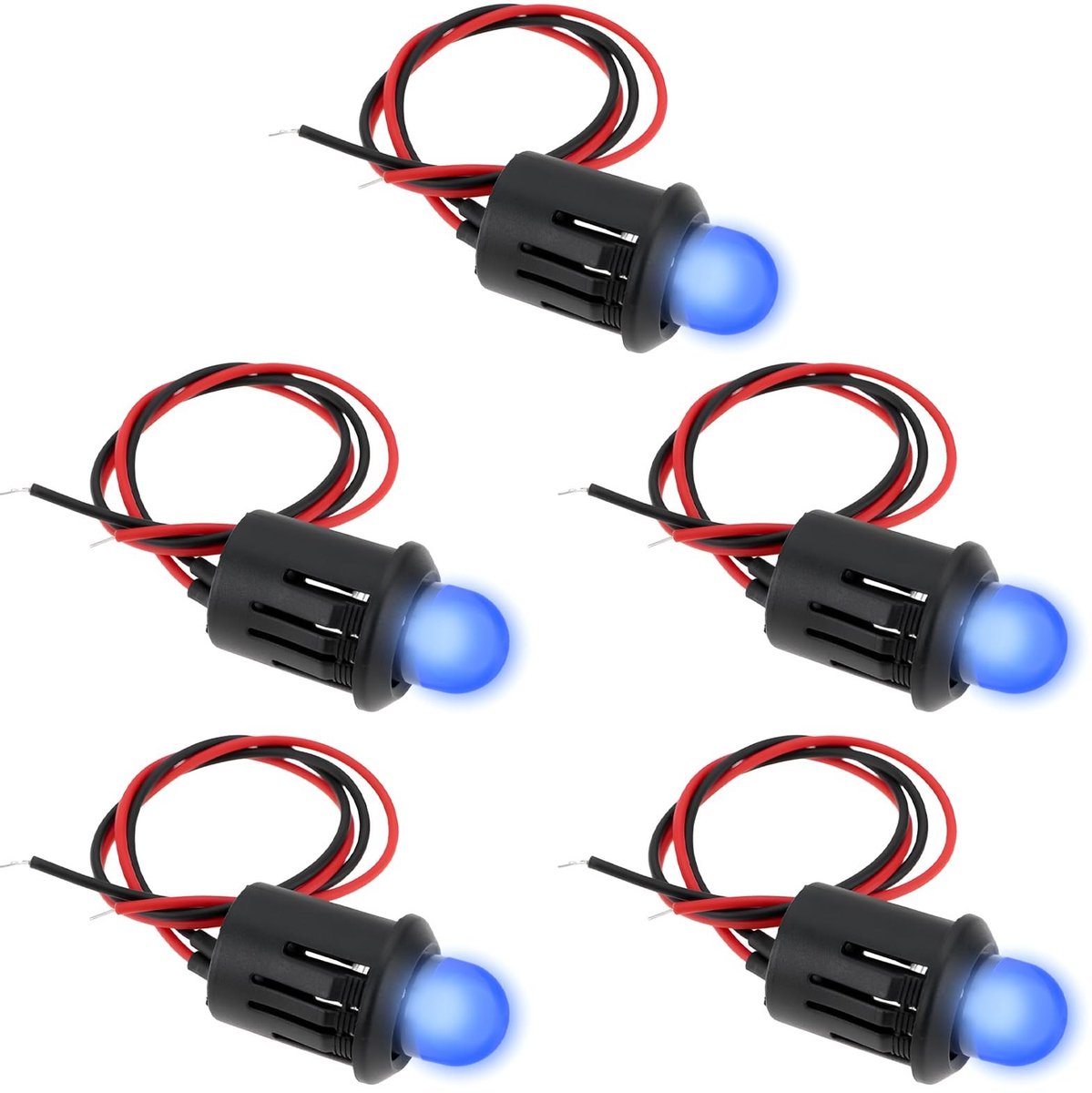 SOUQONE- Diefstal Afschrikmiddel LED Licht - 12V Waarschuwingslicht Auto - Geschikt voor Motorfietsen/Schepen - 10mm Montagehuls - Eenvoudig te Installeren