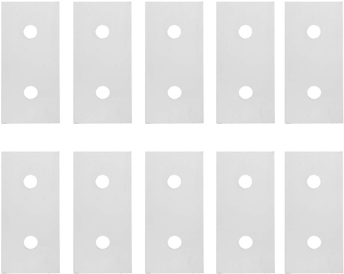 SOUQONE- Verbindingsplaat Aluminium - Hoekbeugel - 10 Stuks - Geoxideerd Oppervlak - Verticale Montage - Langdurig Gebruik - Verbindingselement