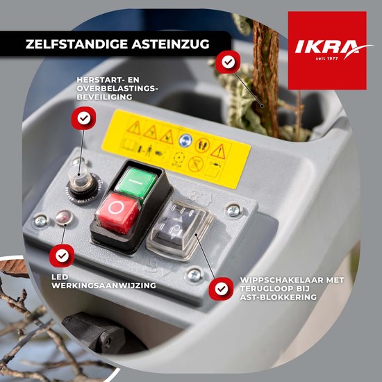 IKRA elektrische rolversnipperaar ILWH 3000, takdikte tot 45 mm, 3.000 W, Duitse milieukeurmerk “Blauer Engel” — afbeelding 5