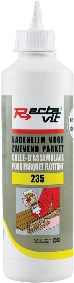 Rectavit Houtlijm Parket 0,5 kg — PVAc D3 vochtbestendige parketlijm voor laminaat en massief hout