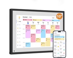 Dragon Touch 10” Digitale Familieplanner - Interactief Touchscreen - Slimme Gezinskalender met Takenlijst, Beloningssysteem & Digitale Fotolijst - Synchronisatie met Google Calendar & Yahoo - 32GB - Zwart