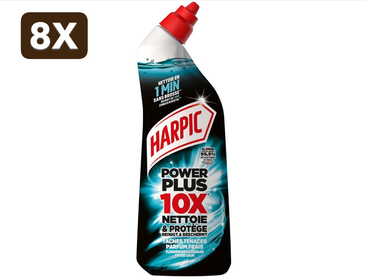 8 x Harpic Powerplus Hygiene toiletreiniger | flacon van 750 ml
