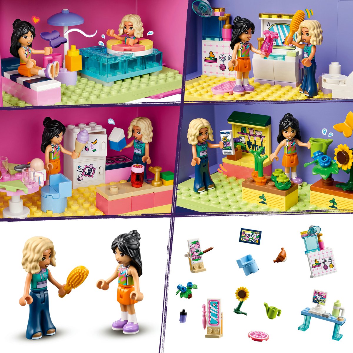 LEGO Friends Creatieve Poppenhuiskoffer Poppenhuis met Poppetjes Speelgoed voor Kinderen 42697 — afbeelding 2